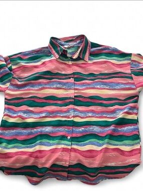 Multicolor Striped Button-Up Shirt